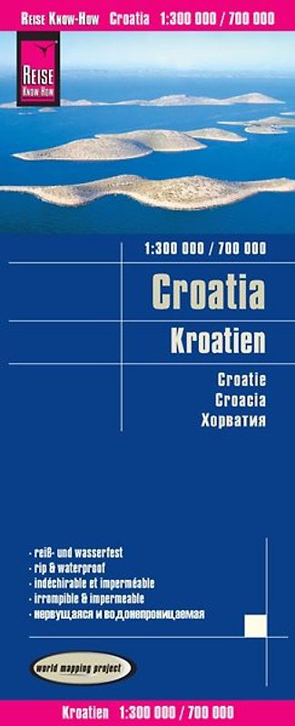 Reise Know-How Landkarte Kroatien / Croatia (1:300.000 / 700.000)