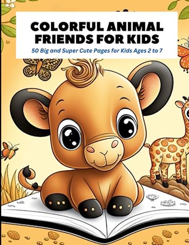 Colorful Animal Friends for Kids: 50 Big and Super Cute Pages for Kids Ages 2 to 7
