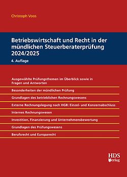 Betriebswirtschaft und Recht in der mündlichen Steuerberaterprüfung 2024/2025