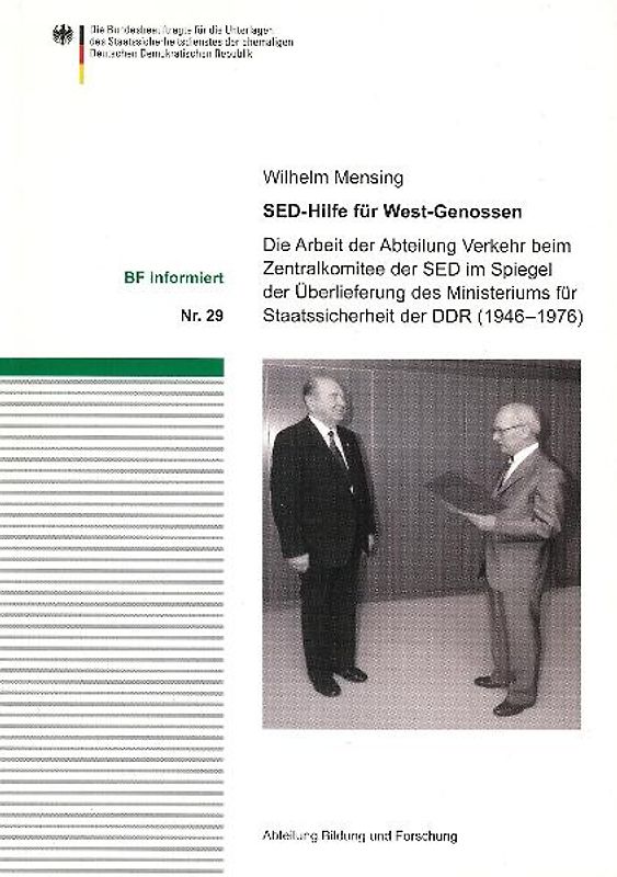 SED-Hilfe für West-Genossen