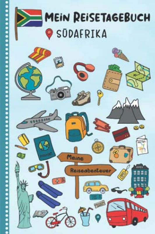 Reisetagebuch für Kinder Südafrika: Südafrika Urlaubstagebuch zum Ausfüllen,Eintragen,Malen,Einkleben für Ferien & Urlaub A5, Aktivitätsbuch & ... Buch für Reise & unterwegs, Krüger Nationalp