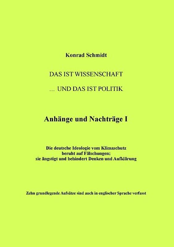 Das ist Wissenschaft ... und das ist Politik