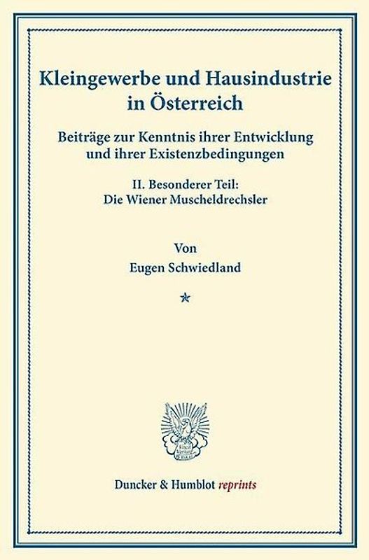 Kleingewerbe und Hausindustrie in Österreich.