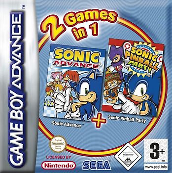 2 Games in 1 - Sonic Pack 2 Sonic Advance   Sonic Pinball Party Nintendo Game Boy Advance