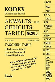 KODEX Anwalts- und Gerichtstarife 8/2010