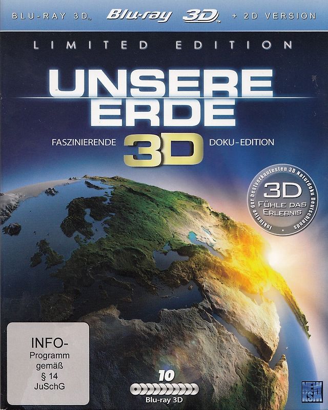 Unsere Erde 3D [10 Discs, Limited Edition, inkl. 2D Version] 3D Blu-ray Disc
