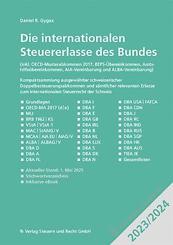 Die internationalen Steuererlasse des Bundes 2024/2025