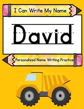 I Can Write My Name: David Personalized Name Writing Practice: Personalized Name Writing Practice