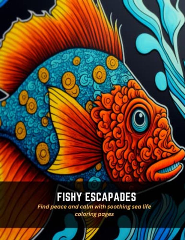 Fishy Escapades: Find peace and calm with soothing sea life coloring pages