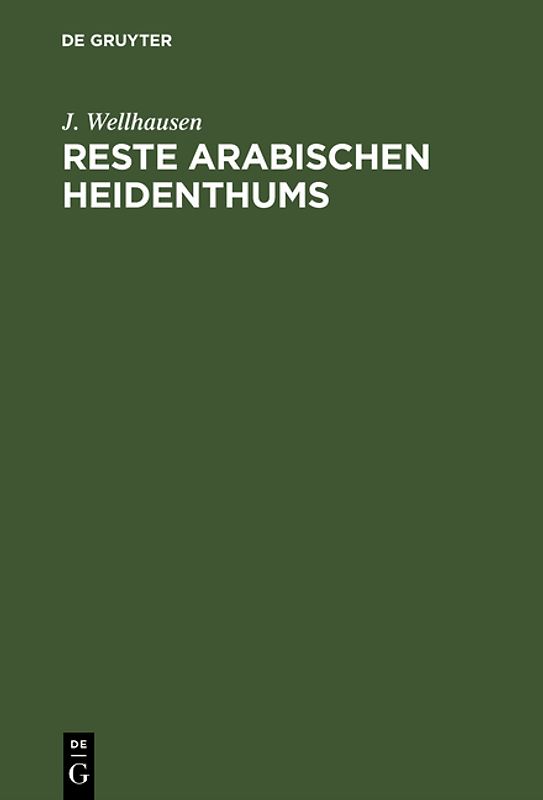 Reste arabischen Heidenthums