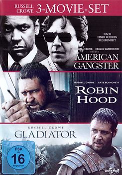 American Gangster / Robin Hood / Gladiator [3 DVDs, 3 Movie Set] DVD