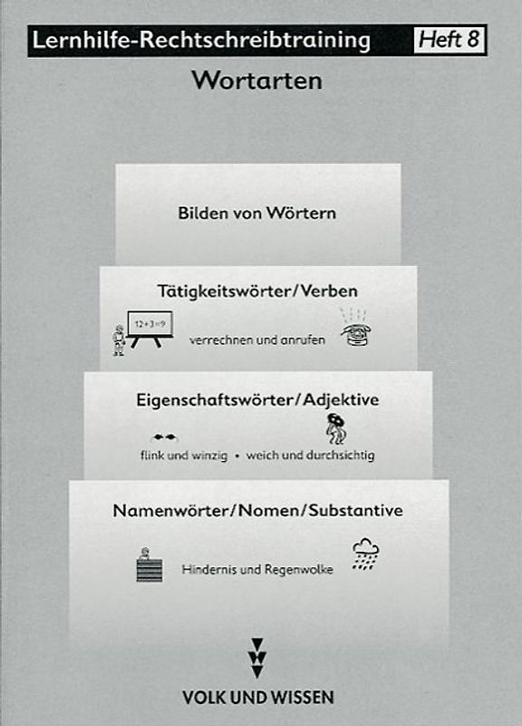 Rechtschreibtraining. Material für differenzierte Übungen auf Wort-,... / Heft 8: Wortarten 2