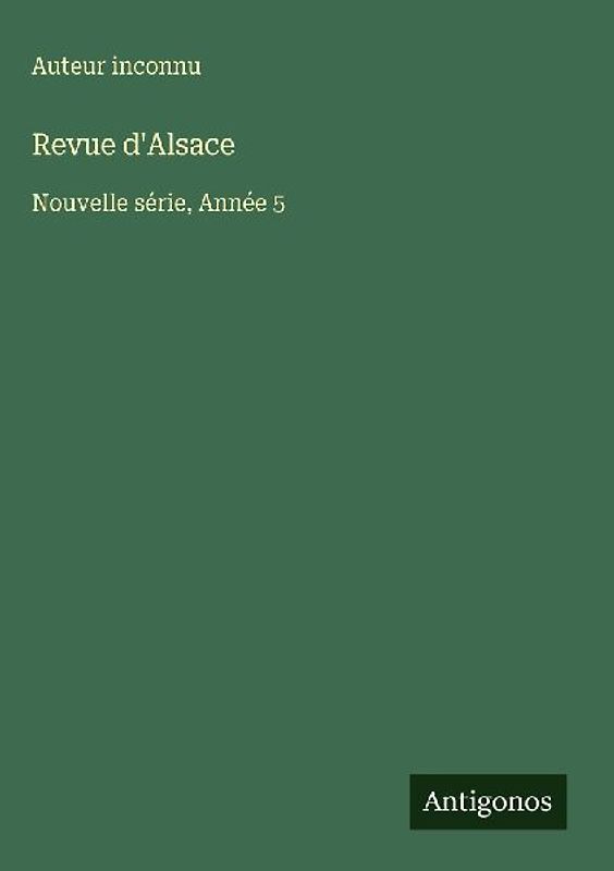 Revue d'Alsace