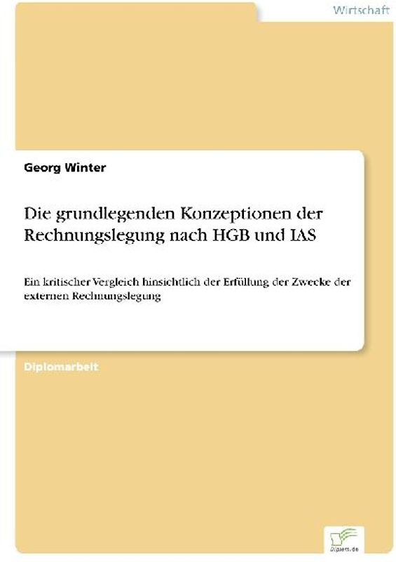 Die grundlegenden Konzeptionen der Rechnungslegung nach HGB und IAS