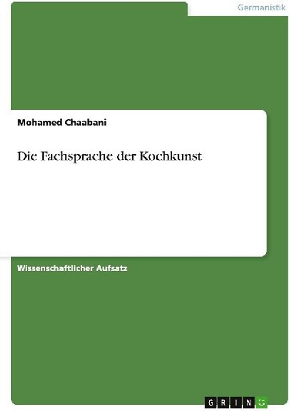 Die Fachsprache der Kochkunst