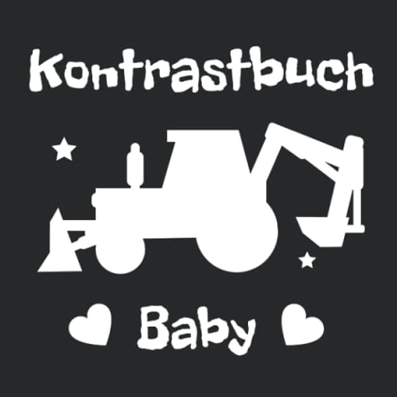 Kontrastbuch Baby: Mein Erstes Schwarz Weiß Bilder | Fahrzeuge auf der Baustelle | Montessori Buch ab 0 Monate | Kontrast Spielzeug für Neugeborene
