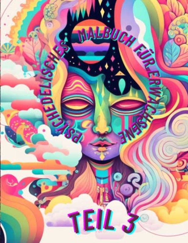 Das psychedelische Malbuch für Erwachsene Teil 3 - Psychedelisches Malbuch für Frauen und Männer - Fantasy, Psychedelic, Malvorlagen, Bunt, Drugs, LSD, Weed
