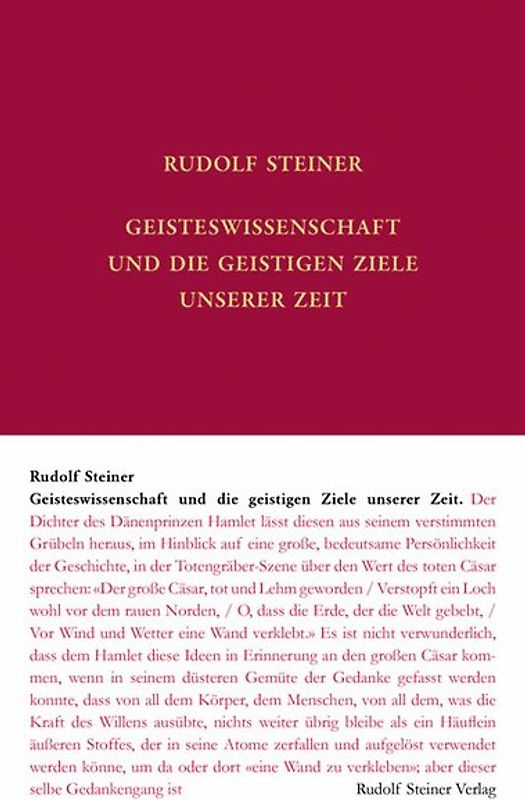 Geisteswissenschaft und die geistigen Ziele unserer Zeit