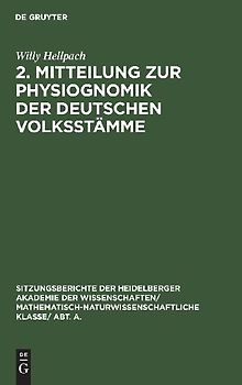 2. Mitteilung zur Physiognomik der deutschen Volksstämme