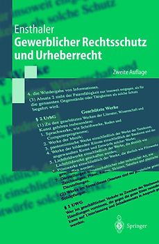 Gewerblicher Rechtsschutz und Urheberrecht