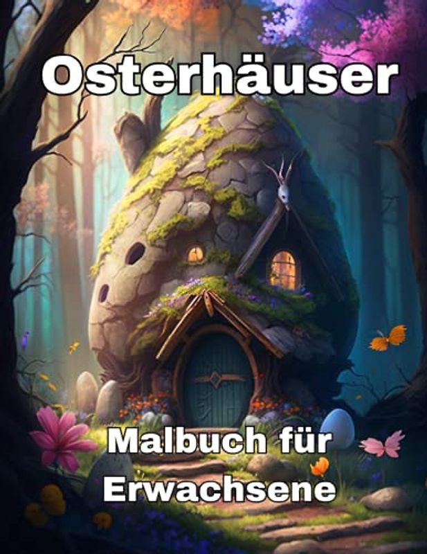 Eine Reise durch malerische Osterhäuser und Landschaften Teil 2: Ein Ausmalbuch für Erwachsene, um den Frühling zu feiern