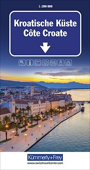 Kümmerly+Frey Strassenkarte Kroatische Küste 1:200.000