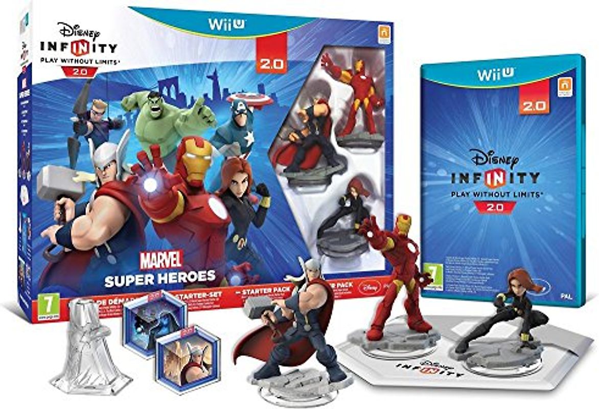 Disney Infinity 2.0: Marvel Super Heroes Starter-Set [Internationale Version inkl. 3 Figuren] Nintendo Wii U