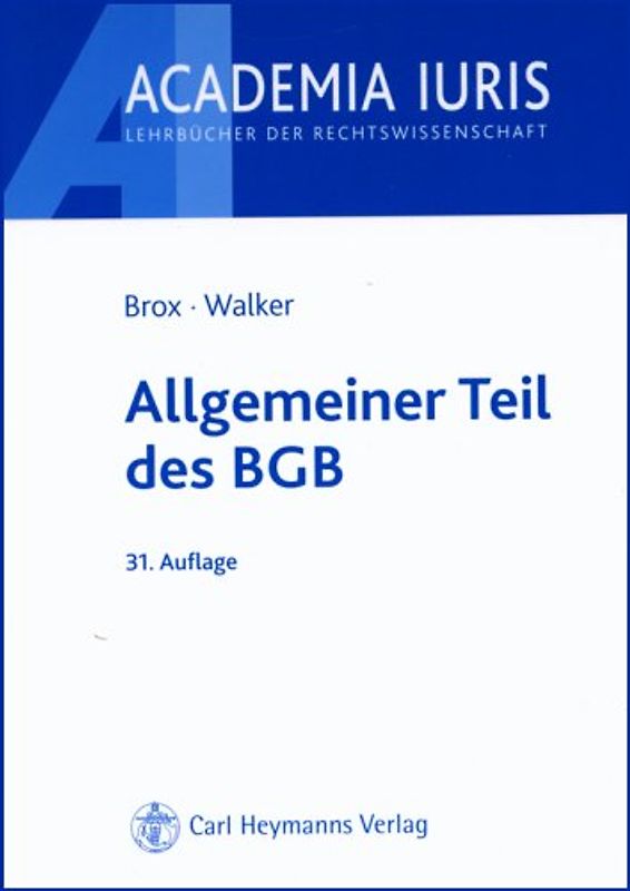 Allgemeiner Teil des BGB