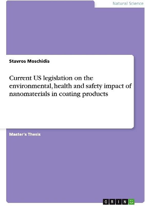 Current US legislation on the environmental, health and safety impact of nanomaterials in coating products