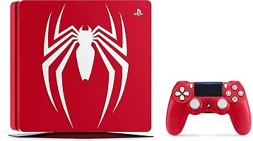 Sony Playstation 4 slim 1 TB [Spider-Man Limited Edition incluye mando inalámbrico] rojo