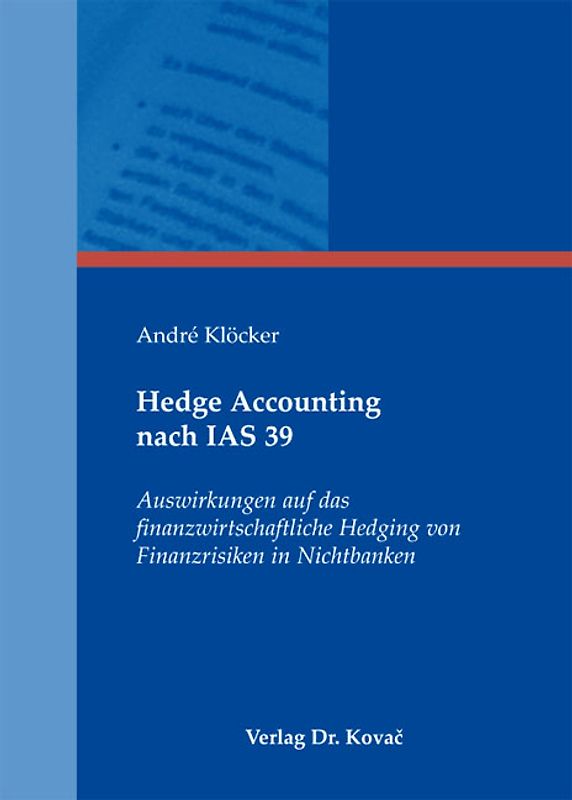 Hedge Accounting nach IAS 39