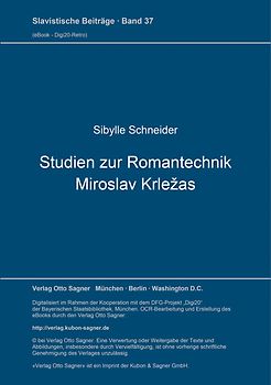 Studien zur Romantechnik Miroslav Krležas