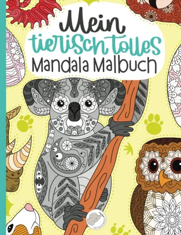 Mein tierisch tolles Mandala Malbuch: 55 wunderschöne und einzigartige Tier - Mandalas für Kinder ab 10 Jahren zum Ausmalen und Entspannen.