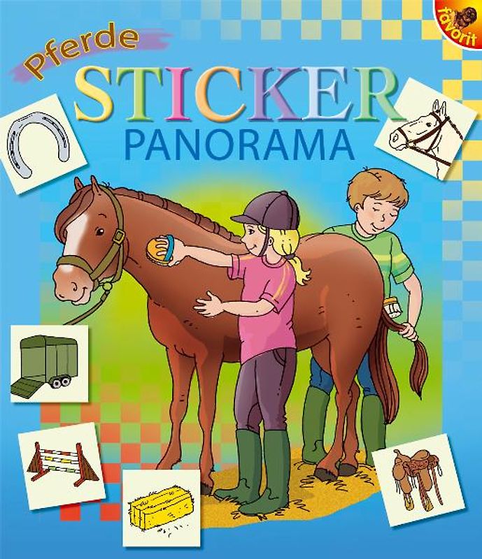 Pferde Sticker Panorama Buch