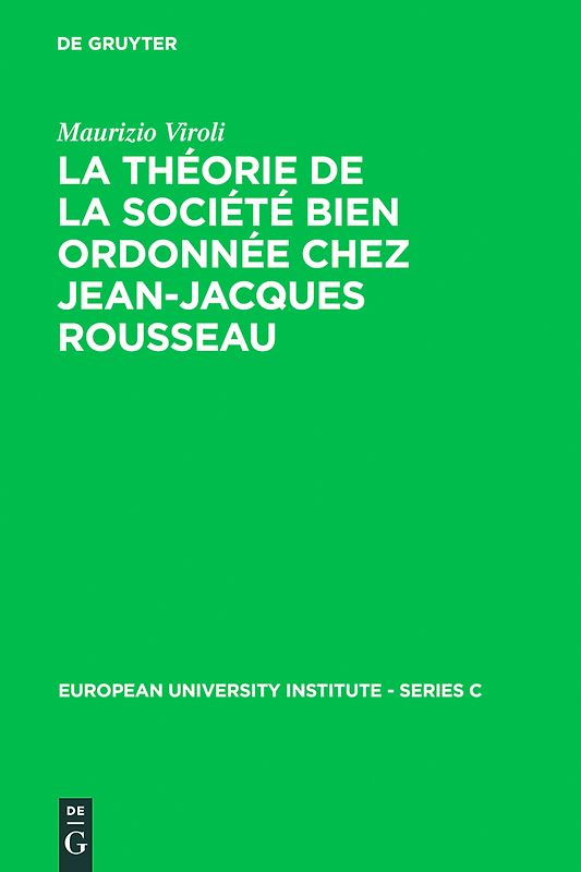 La théorie de la société bien ordonnée chez Jean-Jacques Rousseau