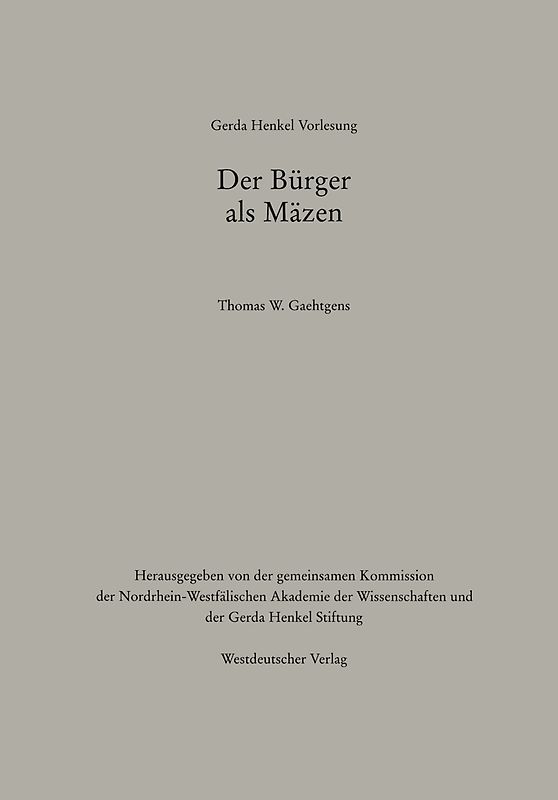 Der Bürger als Mäzen