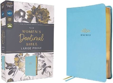 Niv, Women's Devotional Bible (by Women, for Women), Large Print, Leathersoft, Teal, Comfort Print