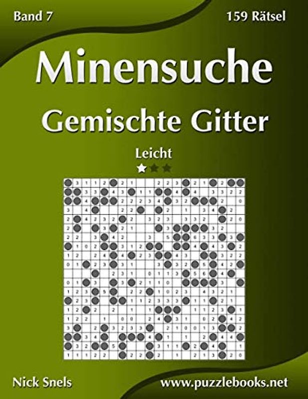 Minensuche Gemischte Gitter - Leicht - Band 7 - 159 Rätsel