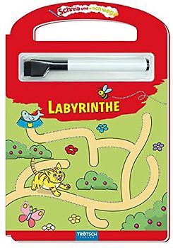 Trötsch Labyrinthe Schreib und Wisch Weg mit Stift: Übungsheft Lernheft Vorschule Grundschule (Schreib und Wisch Weg Lernhefte)