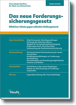 Das neue Forderungssicherungsgesetz