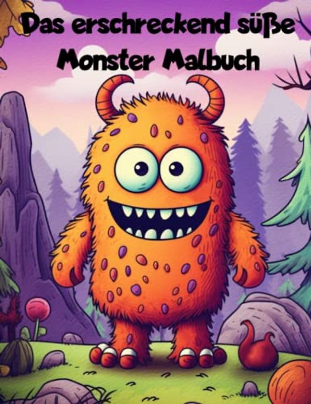 Das erschreckend süße Monster Malbuch: für mutige Jungs und Mädchen ab 4 Jahren, über 40 niedliche Monster zum Ausmalen, tolle Halloween Geschenkidee