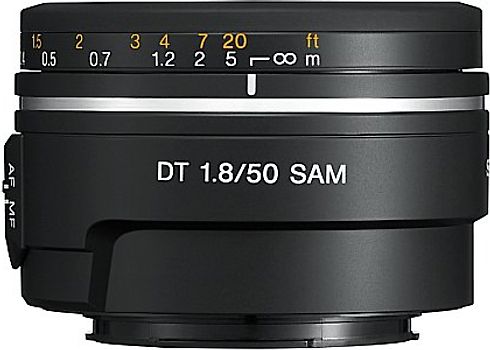 Sony 50 mm F1.8 DT SAM 49 mm Filtergewinde (Sony A-mount Anschluss) schwarz