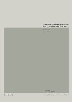 Versuche an Mauerwerksscheiben unter Normalkraft und Querkraft