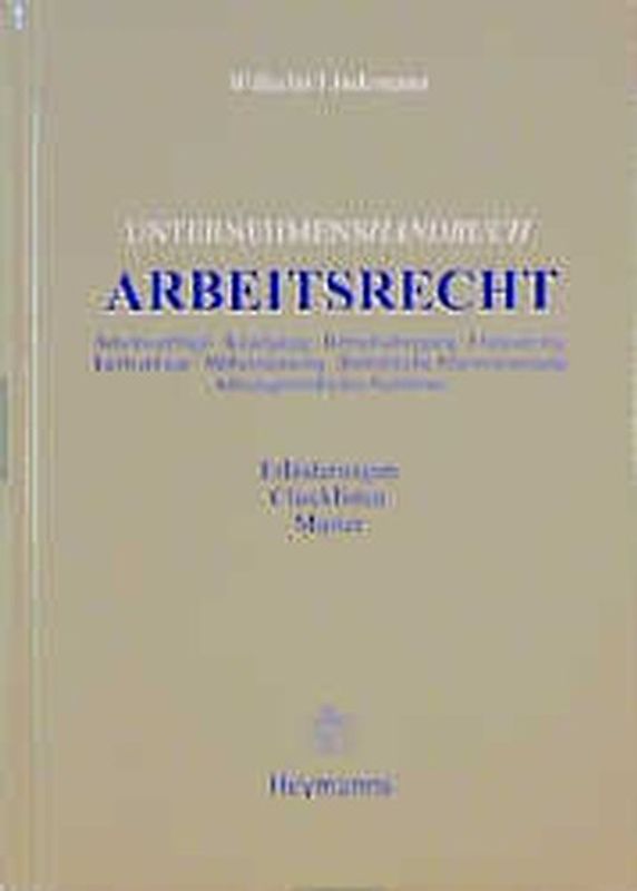 Unternehmenshandbuch Arbeitsrecht