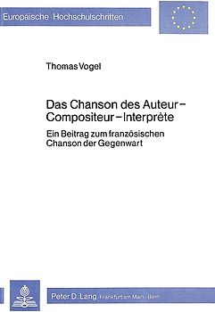 Das Chancon des Auteur-Compositeur-Interprète