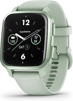 Garmin Venu Sq 2 40 mm vert avec bracelet en silicone vert d’eau