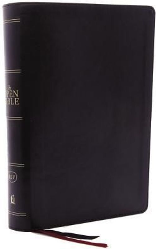The Kjv, Open Bible, Leathersoft, Black, Red Letter Edition, Comfort Print