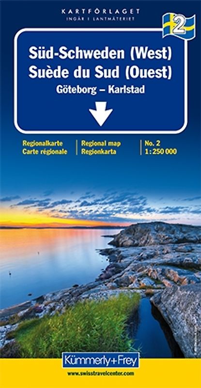Süd-Schweden (West) Nr. 02 Regionalkarte Schweden 1:250 000
