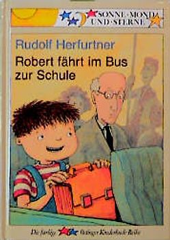 Robert fährt im Bus zur Schule
