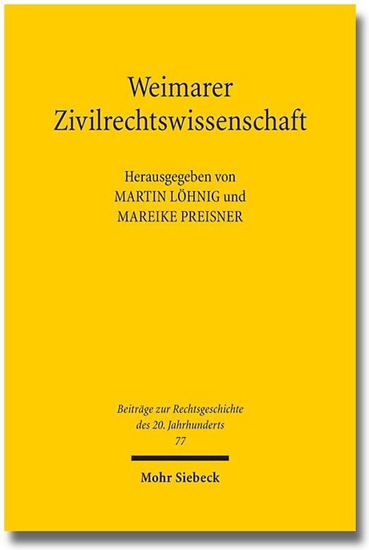 Weimarer Zivilrechtswissenschaft